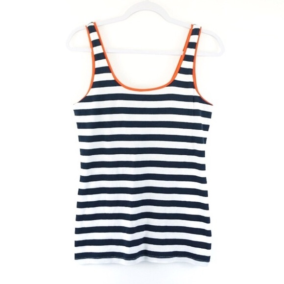 Banana Republic Tops - Banana Republic Navy White and Orange striped tank Banana Republic Tops - Banana Republic Navy White and Orange striped tank